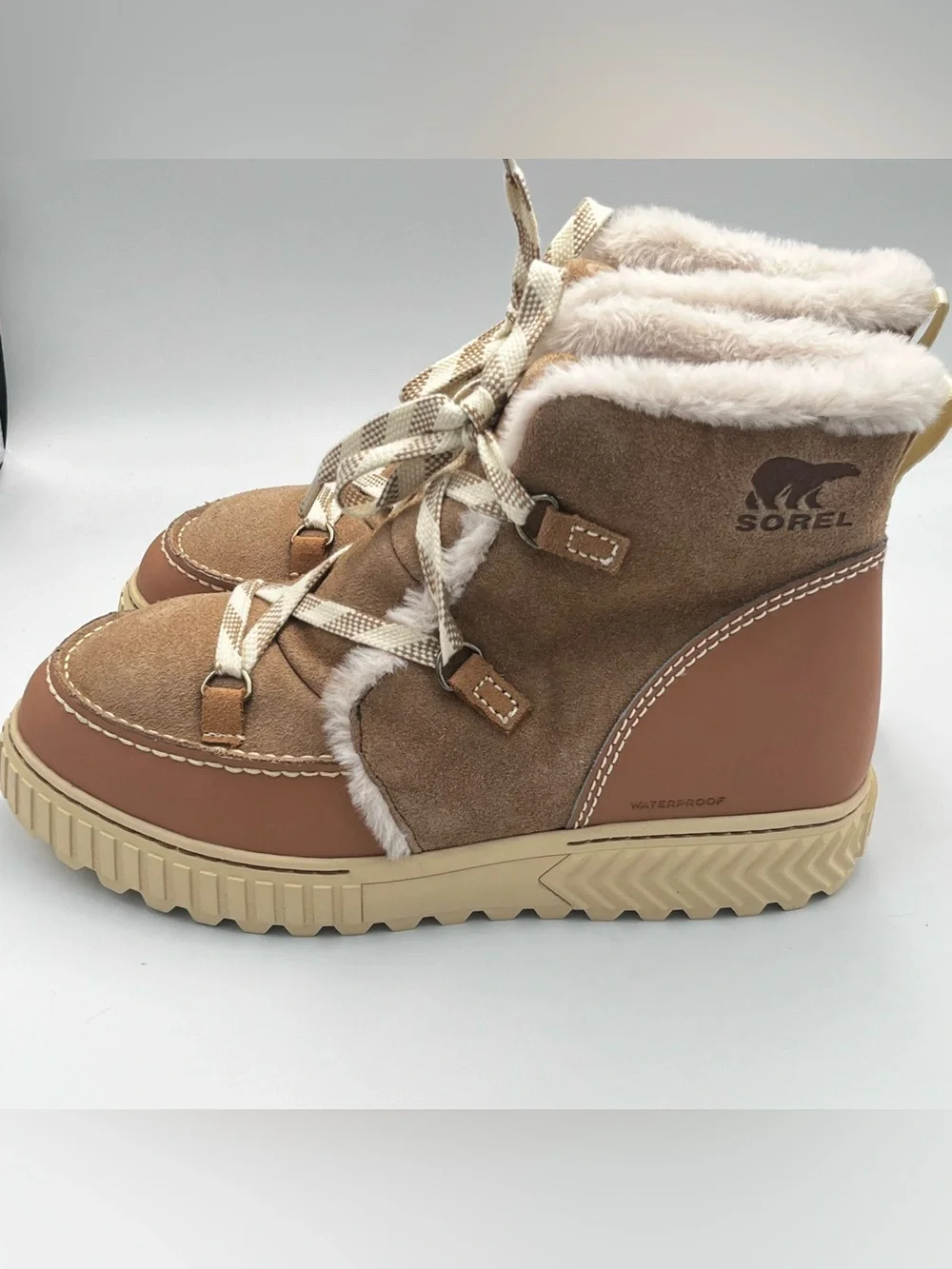 Sorel Ona Ave Alpine Lace-up Boots w Faux Fur Women’s Size 11